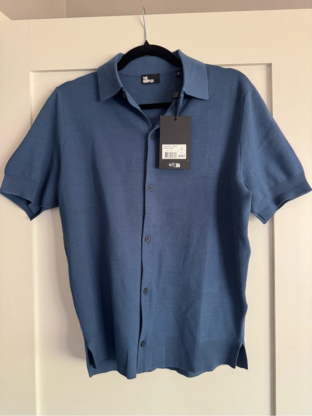 NWT The Kooples Button Knit Short Sleeve Shirt